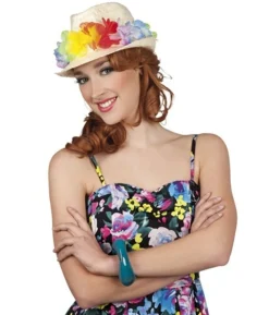 Aruba hat med blomster