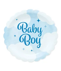 Baby Boy paptallerkner, 19 cm