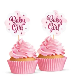 Baby Girl kagepynt, 12 stk