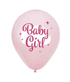 Baby Girl latex balloner, 8 stk