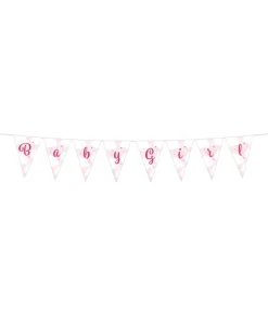 Baby Girl mini vimpelguirlande, 2 m