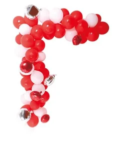 Ballonbue sæt, rød og hvid