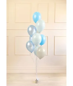 Ballonbuket, blå pastel mix