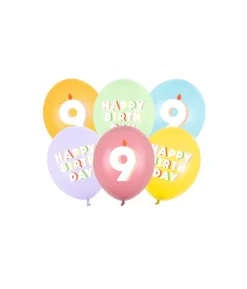 Ballonbuket Happy Birthday, 9 år