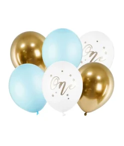 Ballonbuket One lyseblå