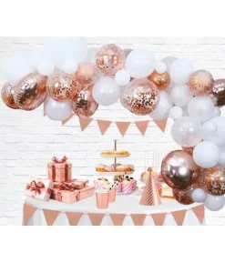 Ballon dekorationssæt, rose gold