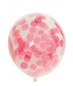 Balloner, lyserød konfetti