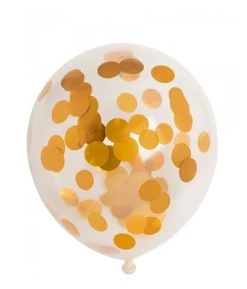 Balloner med guld konfetti