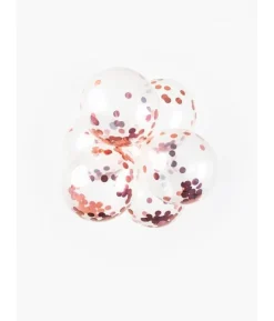 Balloner, rose gold konfetti