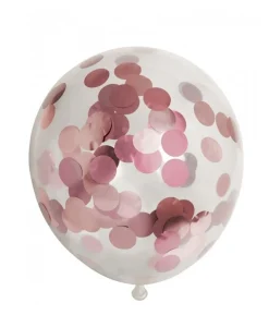 Balloner, rose gold konfetti