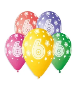 Balloner 6 år, 5 stk
