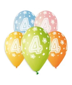 Balloner 4 år, 5 stk