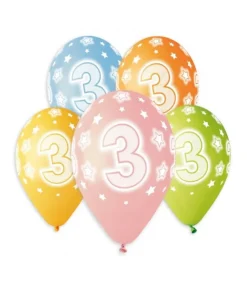 Balloner 3 år, 5 stk