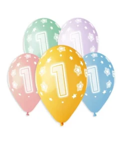 Balloner 1 år, 5 stk