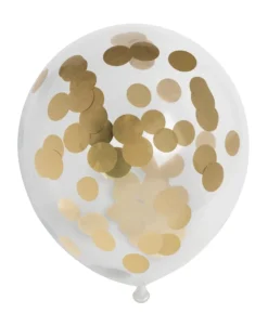 Ballon med guld papir konfetti