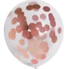Ballon med rose gold papir konfetti