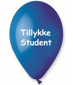 Ballon Tillykke Student, blå