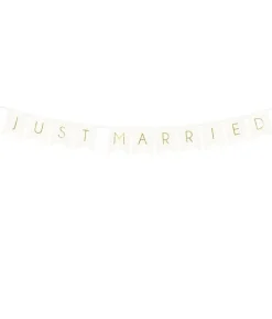 Banner Just Married, hvid