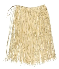 Bastskørt i naturfarve, 80 cm