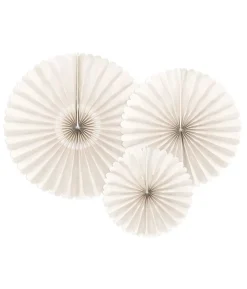 Beige dekorative rosetter, 3 stk