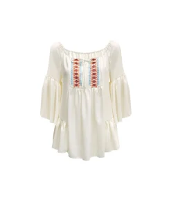 Beige hippie bluse