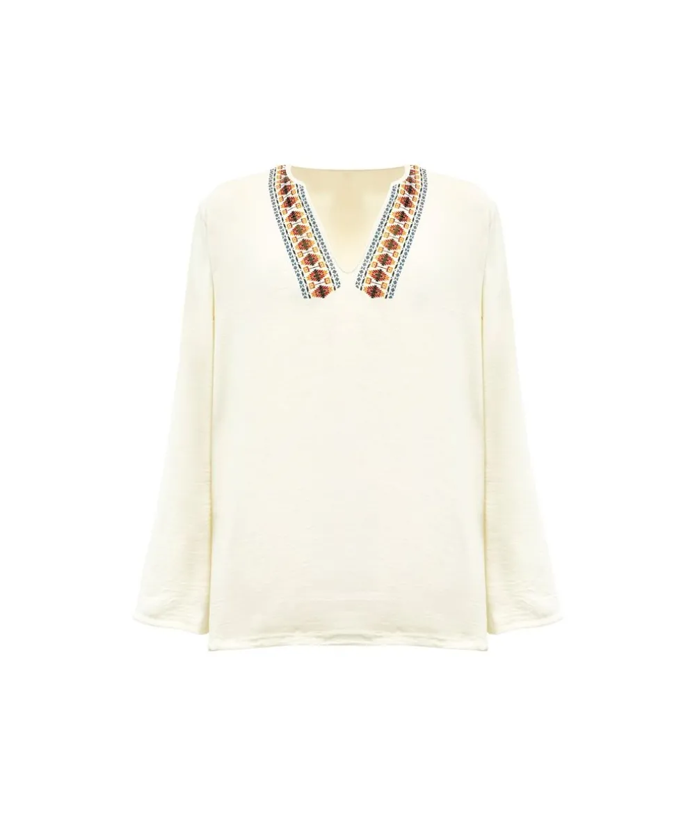 Beige Hippie bluse