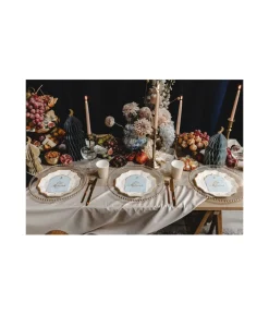 Beige papkrus med stjerner, 6 stk
