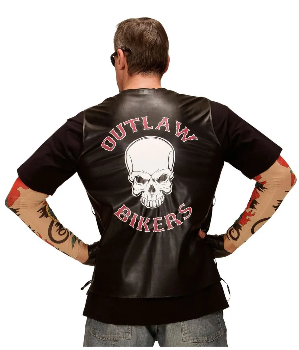 Biker vest med kranie