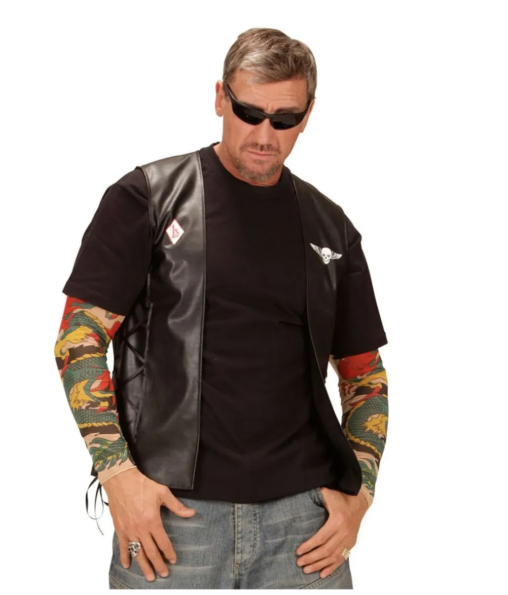 Biker vest med kranie