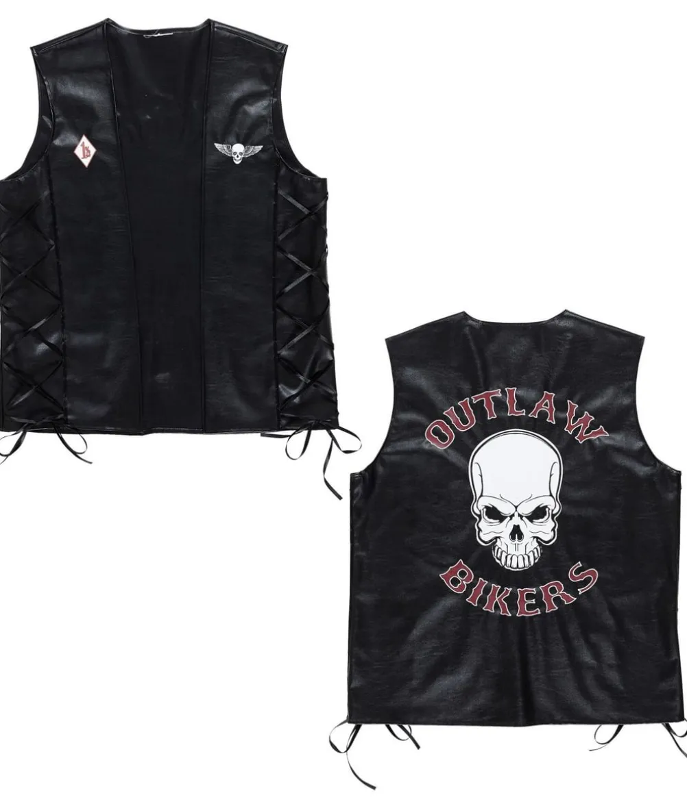 Biker vest med kranie