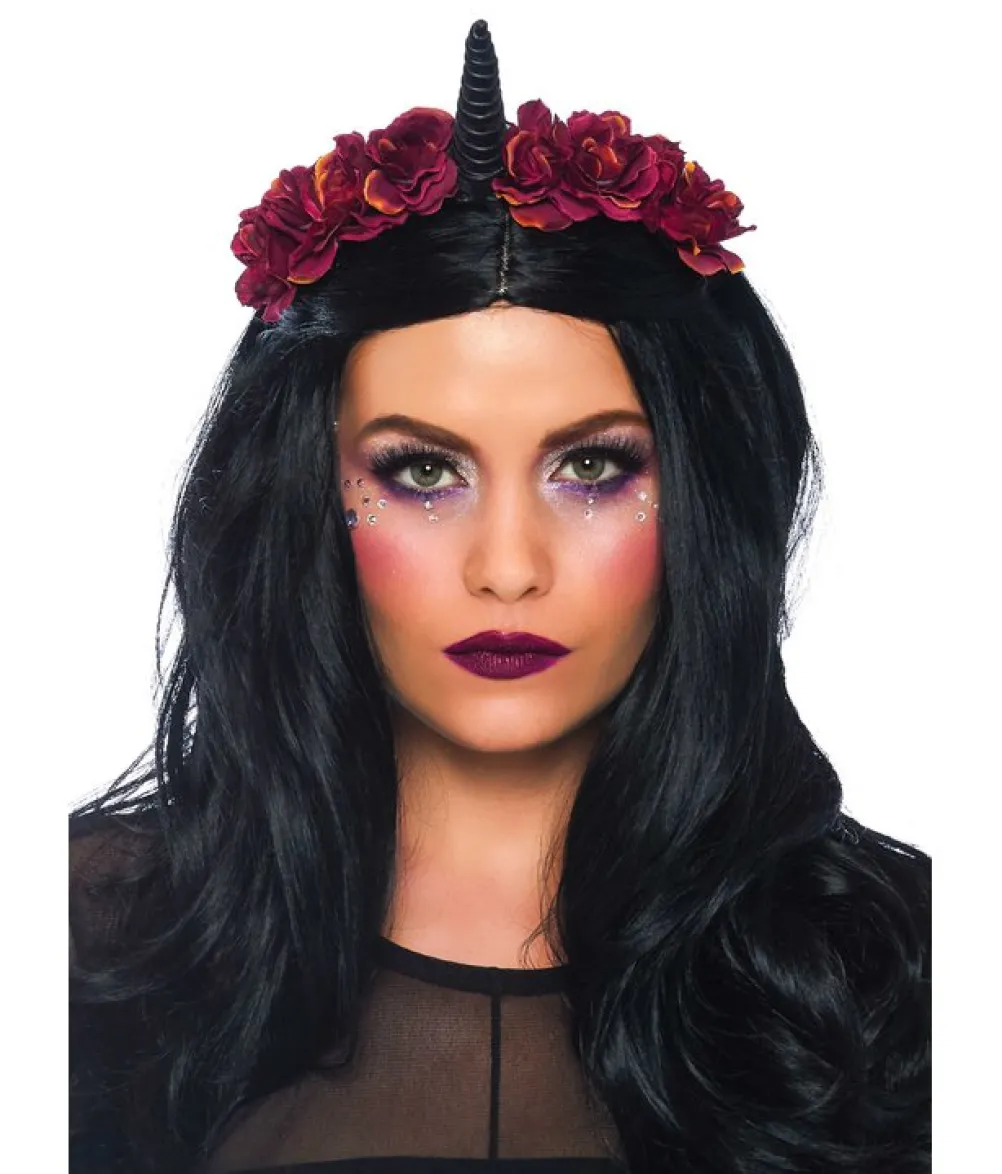 Black velvet enhjørning hårbøjle