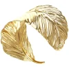 Blad armbånd guld