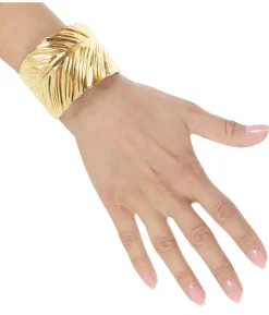 Blad armbånd guld