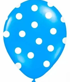 Blå balloner med prikker