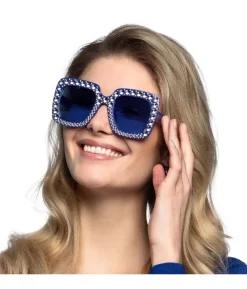 Blå bling bling briller