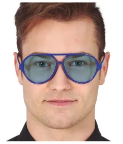 Blå briller med blåt glas