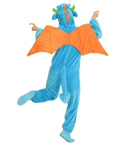 Blå drage kostume