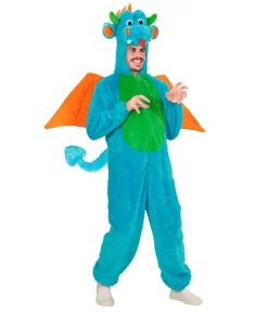 Blå drage kostume