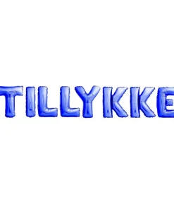 Blå folieballoner TILLYKKE