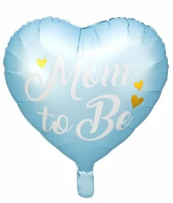 Blå folieballon Mom to Be
