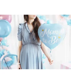 Blå folieballon Mom to Be