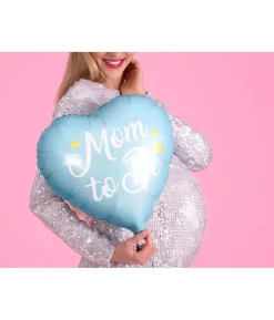 Blå folieballon Mom to Be