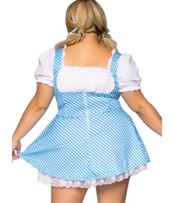 Blå gingham kjole, Plus