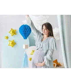 Blå luftballon papirvæv