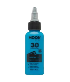 Blå neon UV stofmaling, 30 ml