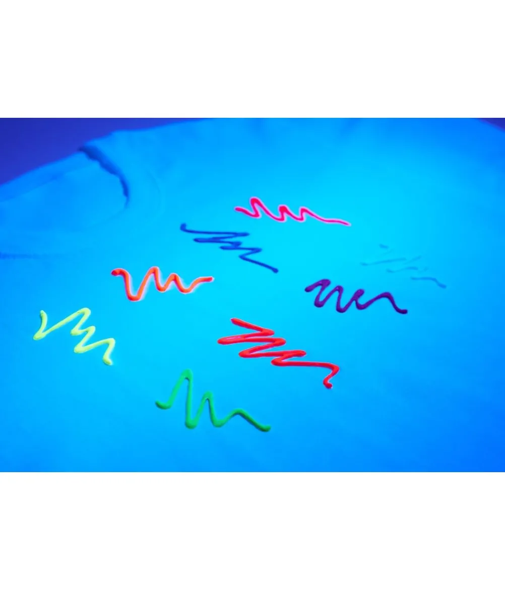 Blå neon UV stofmaling, 30 ml