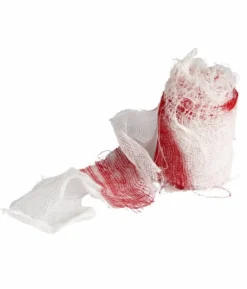 Blodig bandage