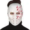Blodig hockeymaske