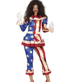 Blodig patriotisk klovn kostume
