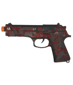 Blodig sort pistol